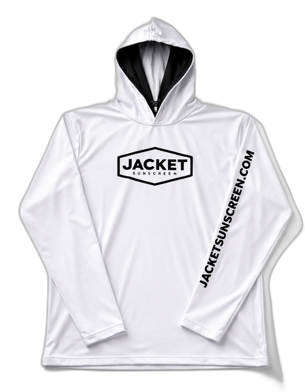 UPF 50+ LONG-SLEEVE HOODED PERFORMANCE SHIRT (WHITE)