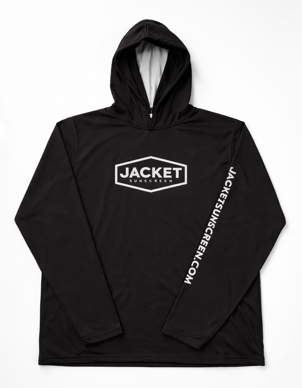 UPF 50+ LONG-SLEEVE HOODED PERFORMANCE SHIRT (BLACK)
