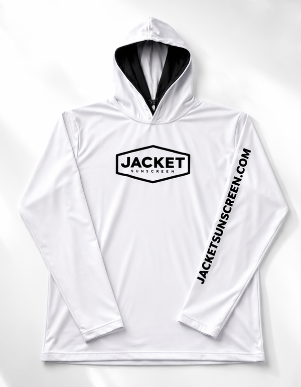 UPF 50+ LONG-SLEEVE HOODED PERFORMANCE SHIRT (WHITE)