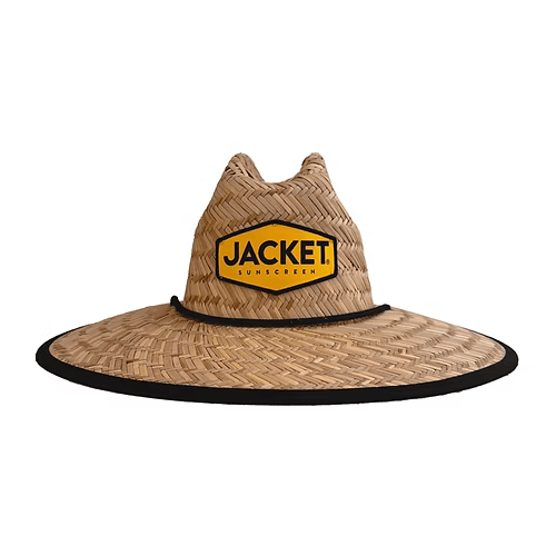 STRAW SUN HAT (YELLOW SHIELD)