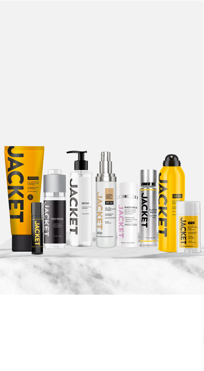 Jacket skincare products